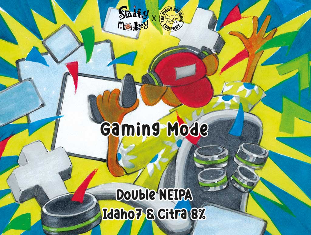 Gaming mode beer label
