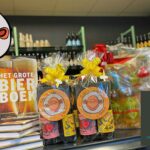 Summer flavour fruit-blend beer gift set in wrapping and bow in bottle shop