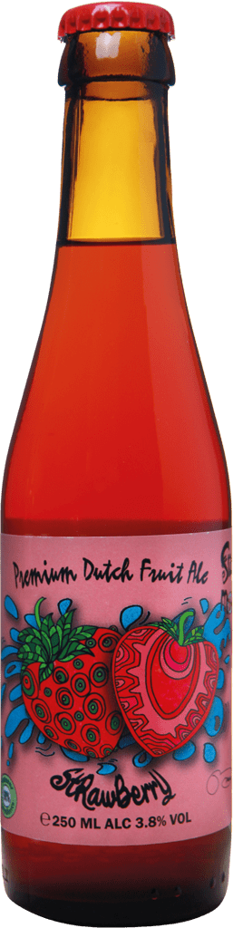 A bottle of Strawberry beer.